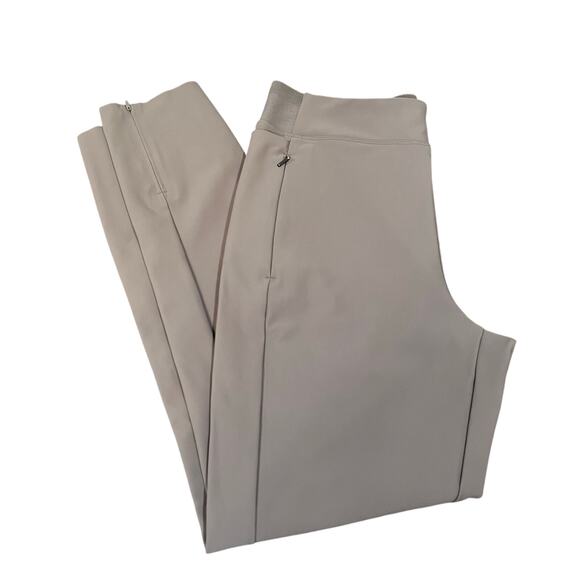 ATHLETA | Stellar Tight Legging Zip Ankle Skinny Pants Taupe Size 10 - Picture 6 of 9